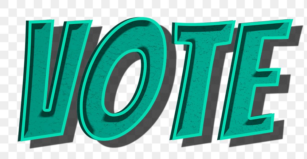 Vote png cartoon font typography