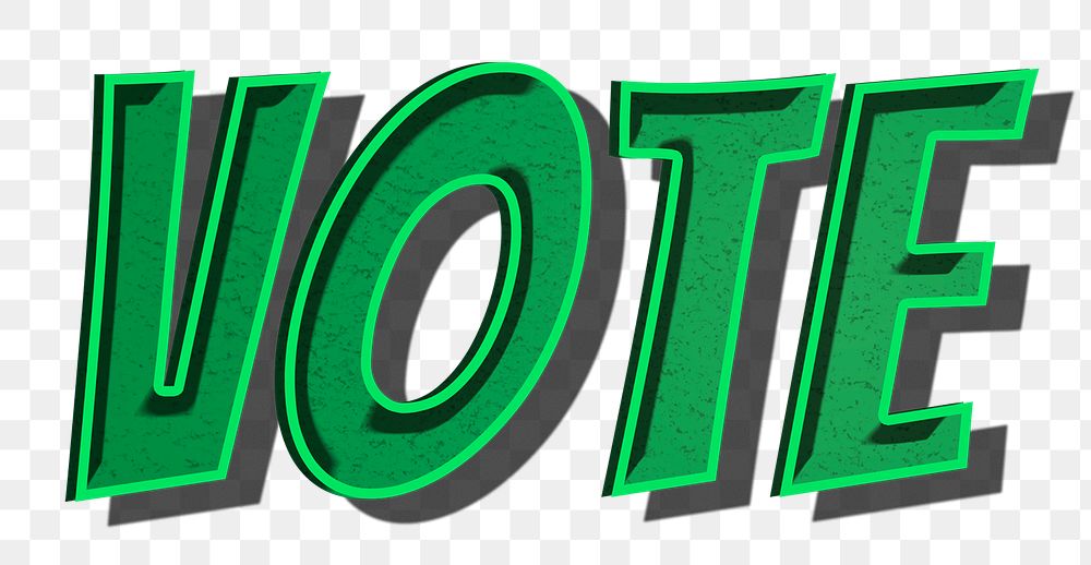 Vote png cartoon font typography