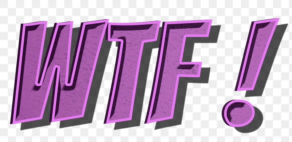 WTF! retro style png typography