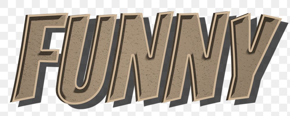 Funny retro word art png typography