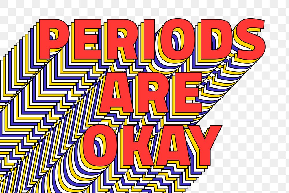 PERIODS layered png retro typography
