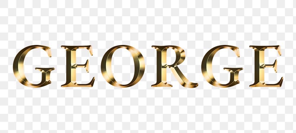 Gold George typography design element