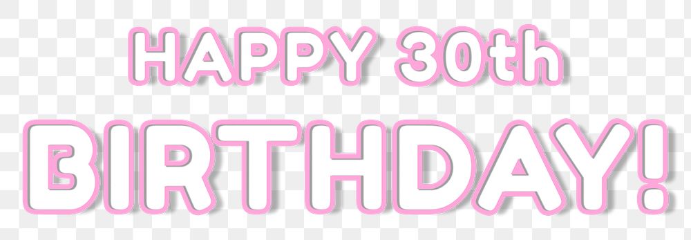 Miami 80&rsquo;s happy 30th birthday! png bold typography