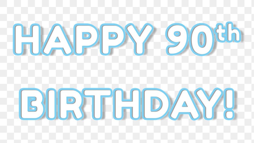 Miami 80&rsquo;s happy 90th birthday! png bold typography