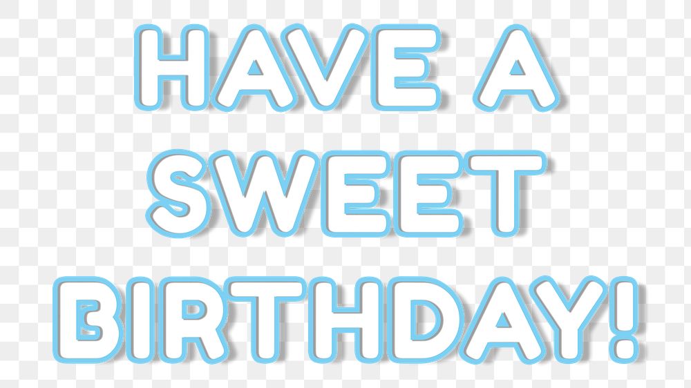 Miami font have a sweet birthday! png word typography