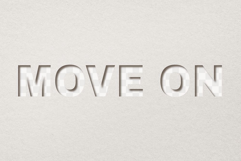 Paper cut 3d lettering move on png clipart font typography