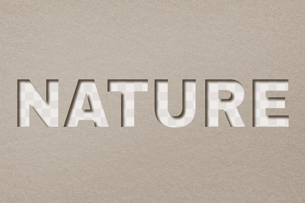 Png clipart nature paper cut lettering word art