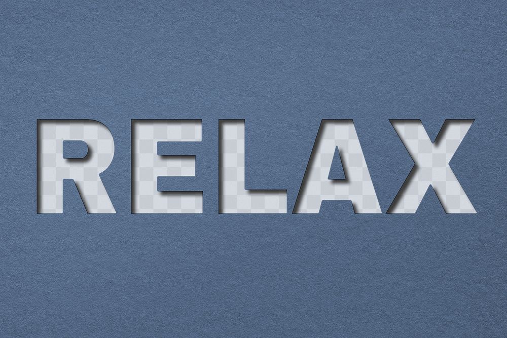 Paper cut 3d lettering relax png clipart font typography
