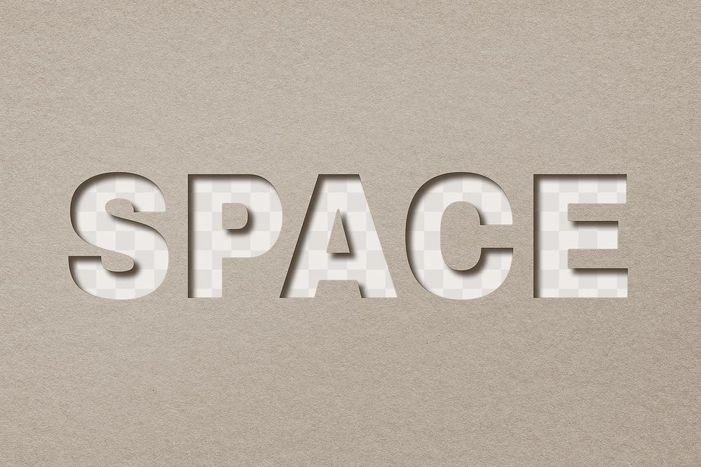 Paper cut 3d lettering space png clipart font typography
