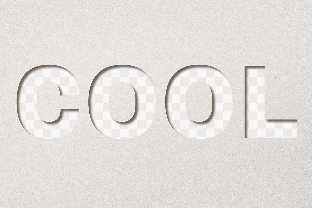 Cool lettering png paper cut typography