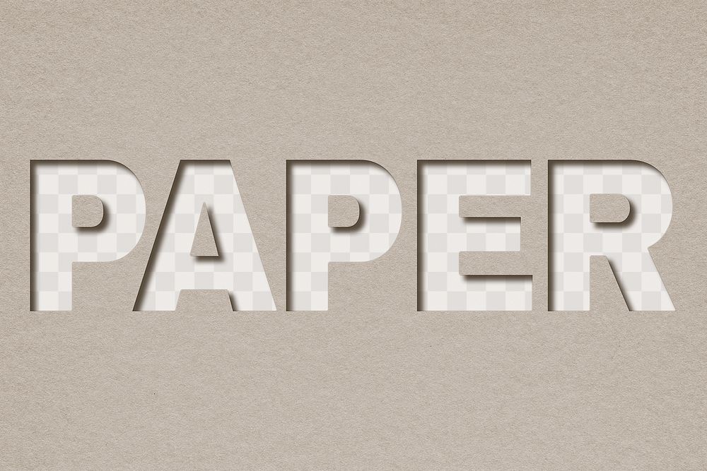 Png paper word paper cutout word art