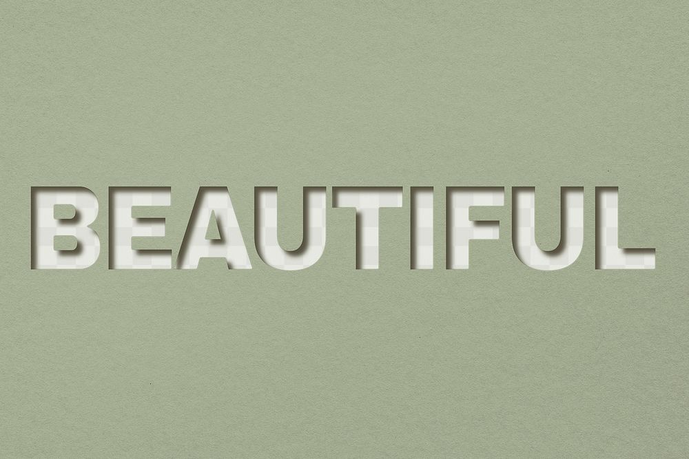 Png word beautiful bold font typography