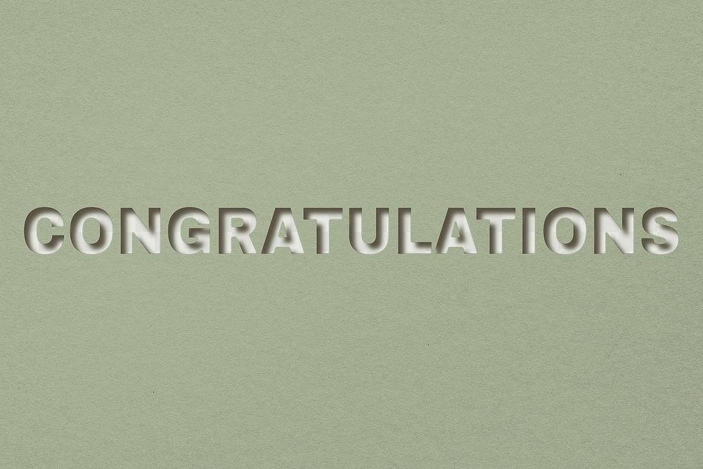 Png word congratulations bold font typography