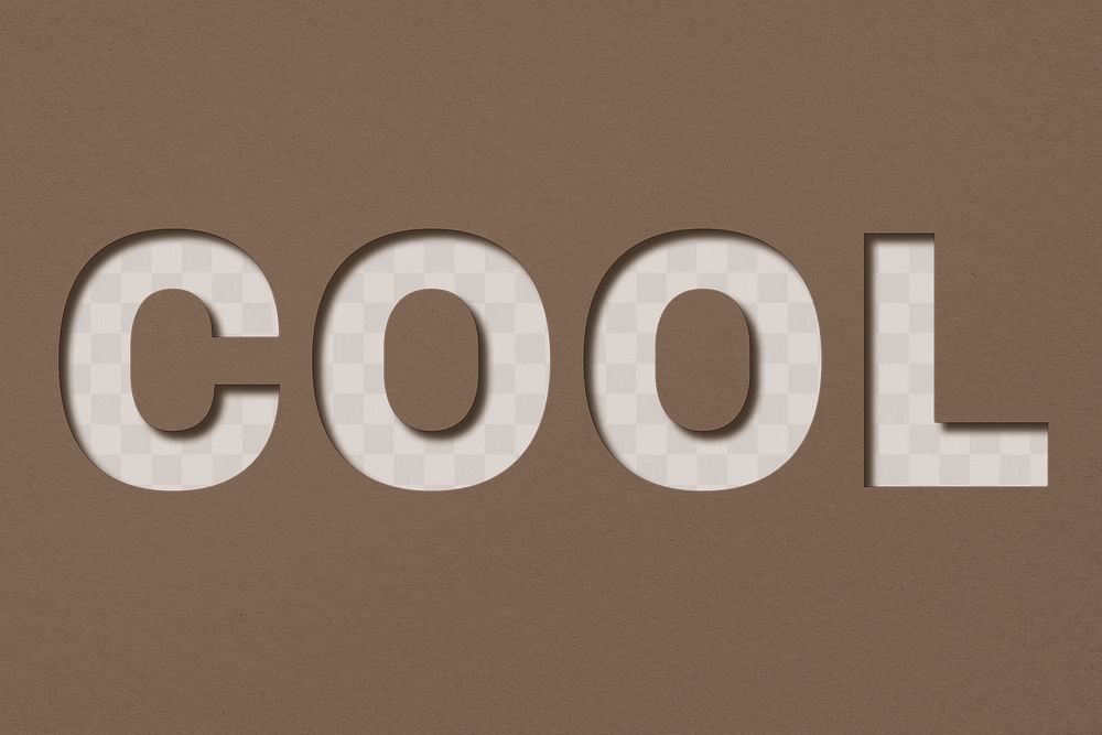 Png word cool bold font typography paper texture