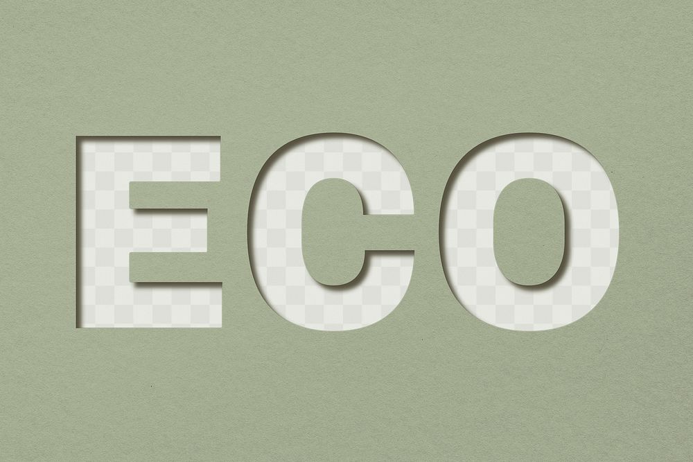 Png word eco bold font typography