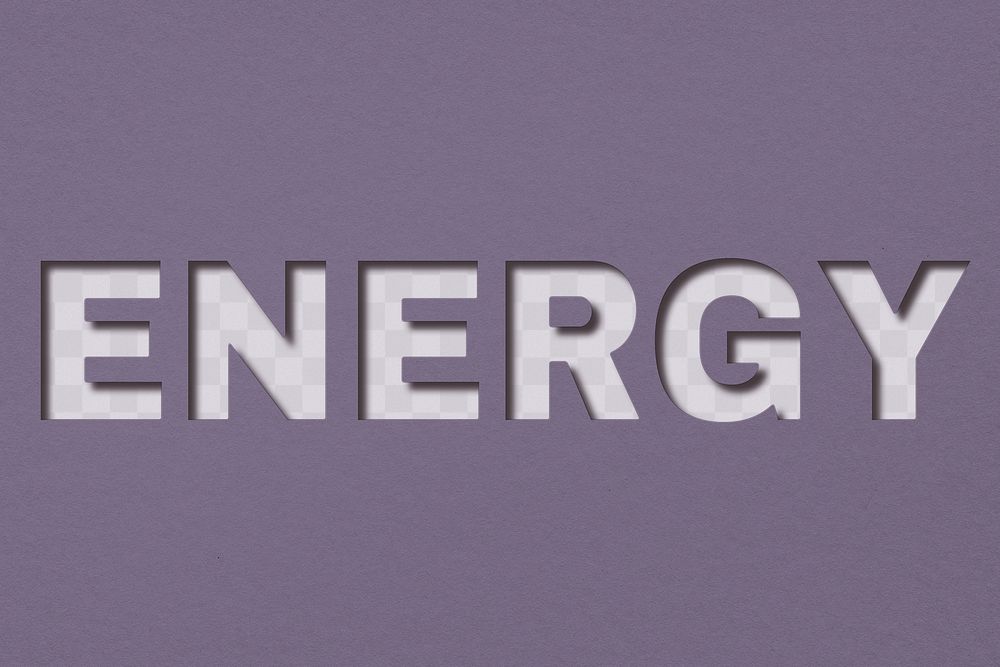 Png text energy typeface paper texture