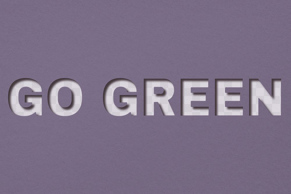 Png text go green typeface paper texture