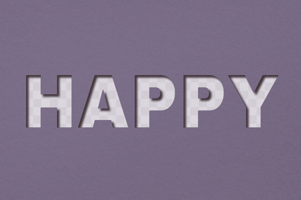 Png text happy  typeface paper texture