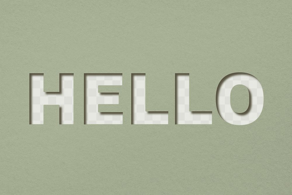 Png word hello bold font typography