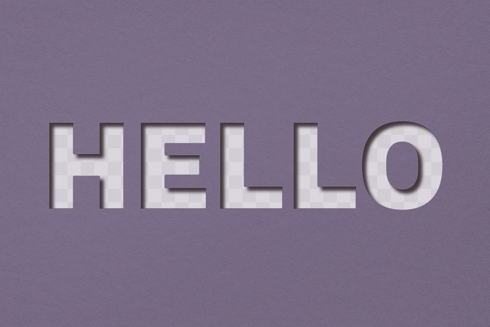 Png text hello typeface paper texture