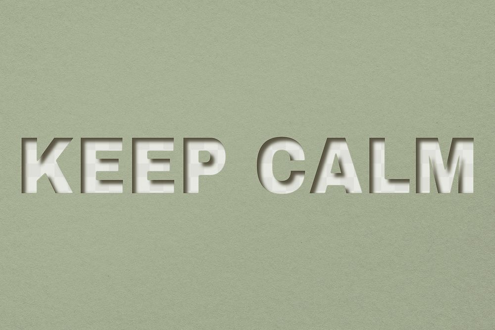 Png word keep calm bold font typography