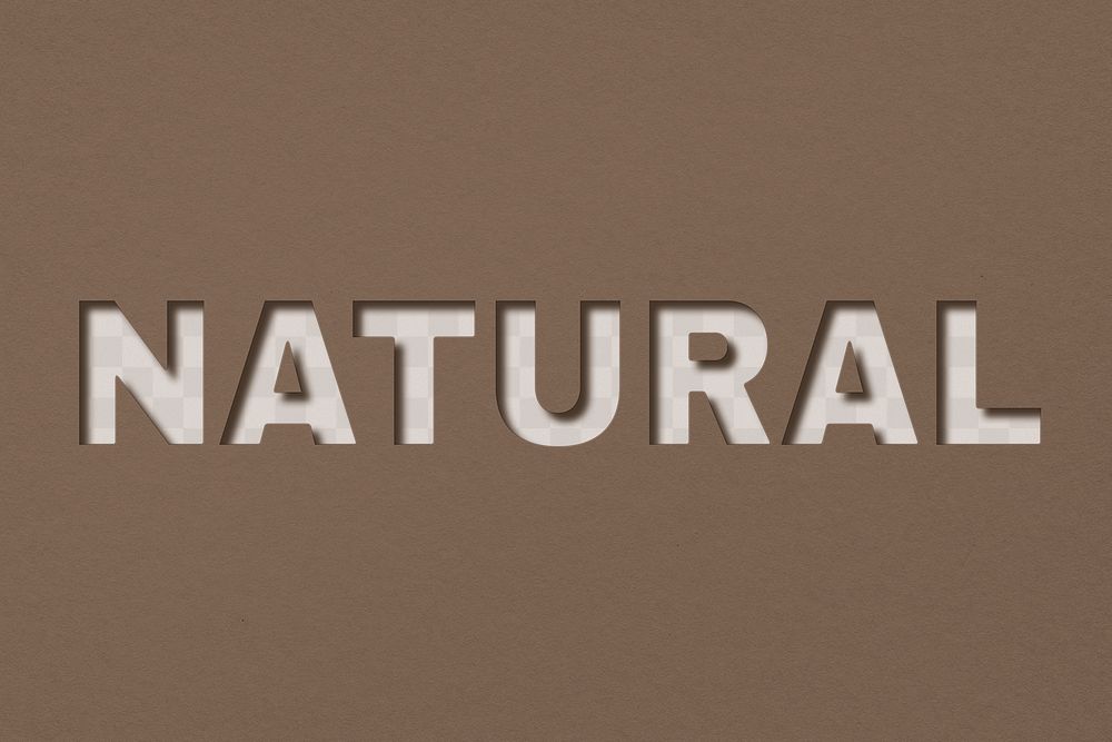 Png word natural bold font typography paper texture