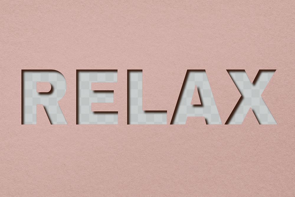 Png text relax typeface paper texture