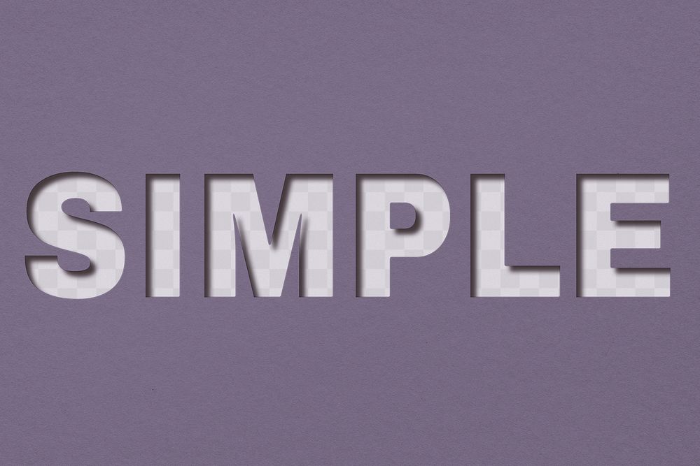 Png word simple bold font typography