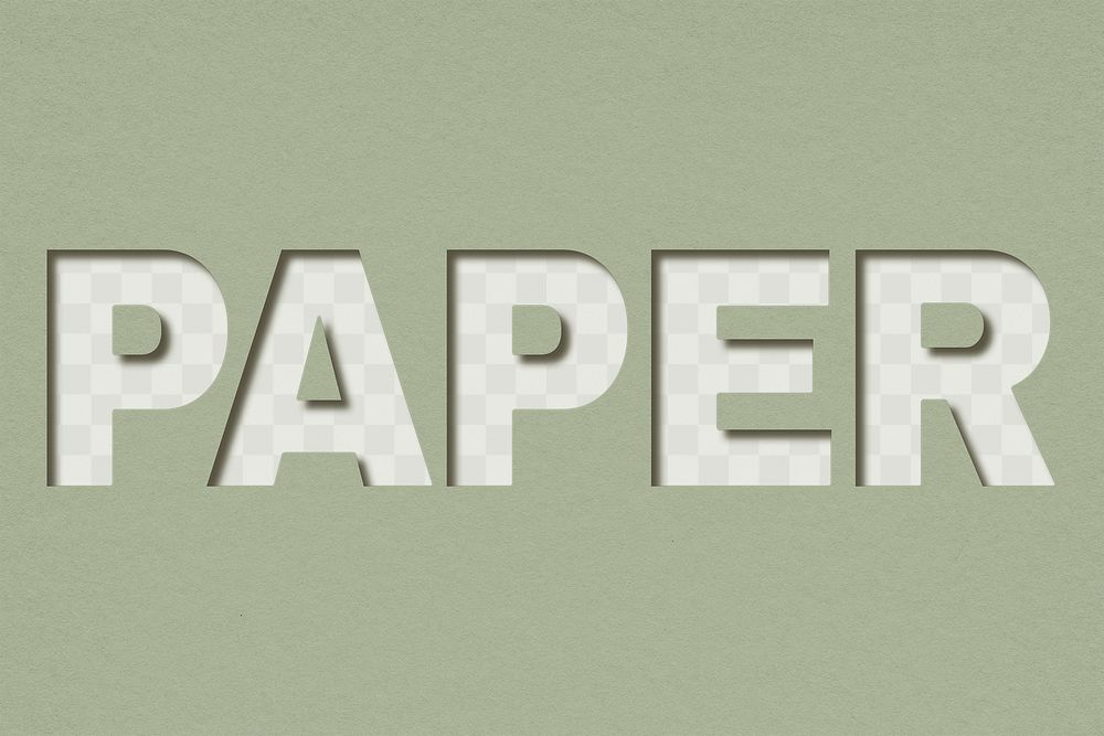 Png word paper paper cut font typography