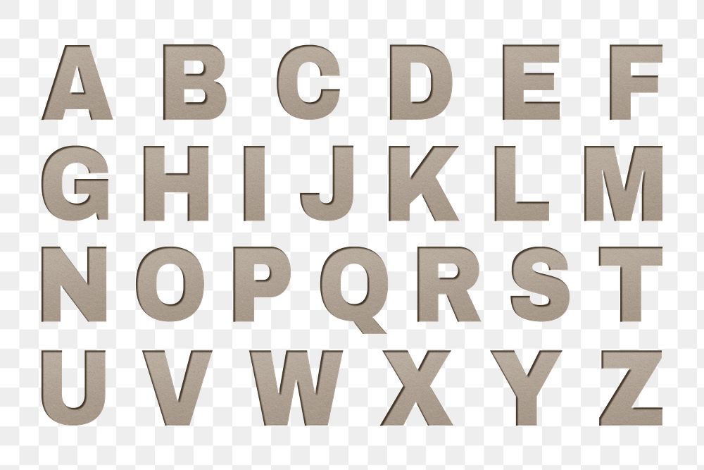 Paper cut png clipart alphabet capital lettering word art