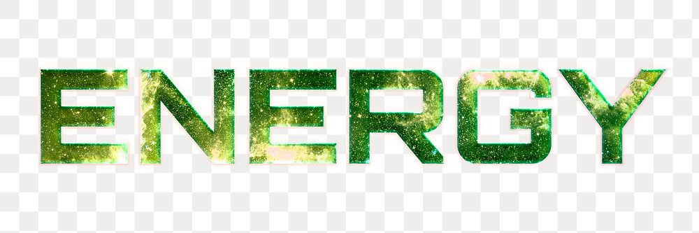 ENERGY text png typography galaxy effect word
