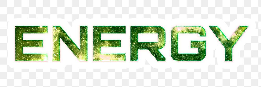 ENERGY png sticker typography word