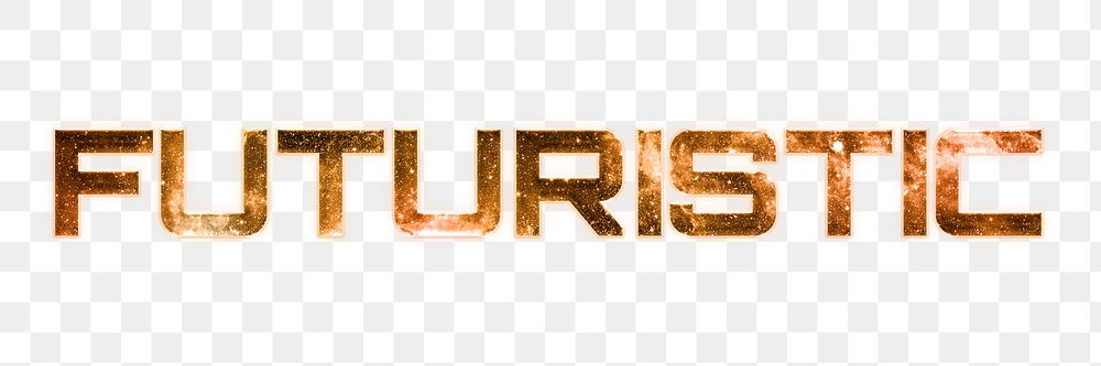 FUTURISTIC text png brown typography word