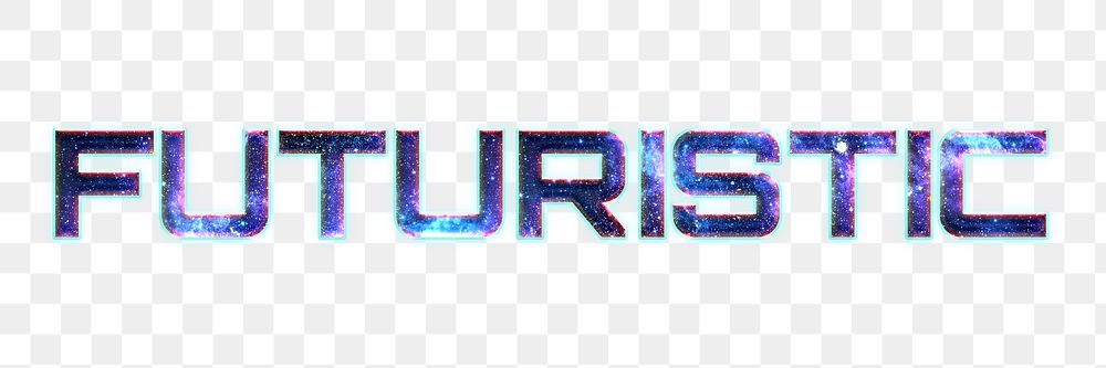 FUTURISTIC text png blue typography word
