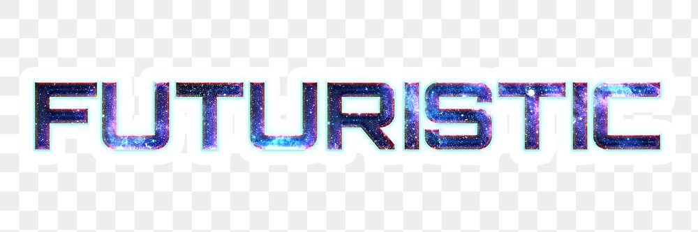 FUTURISTIC png sticker typography word
