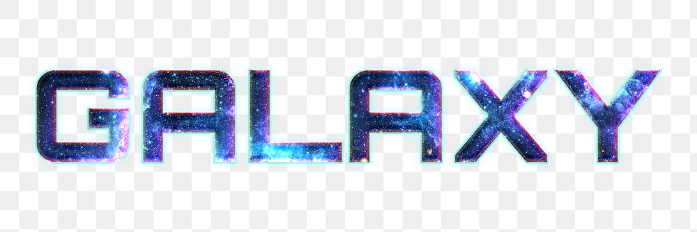 GALAXY text png typography galaxy effect word