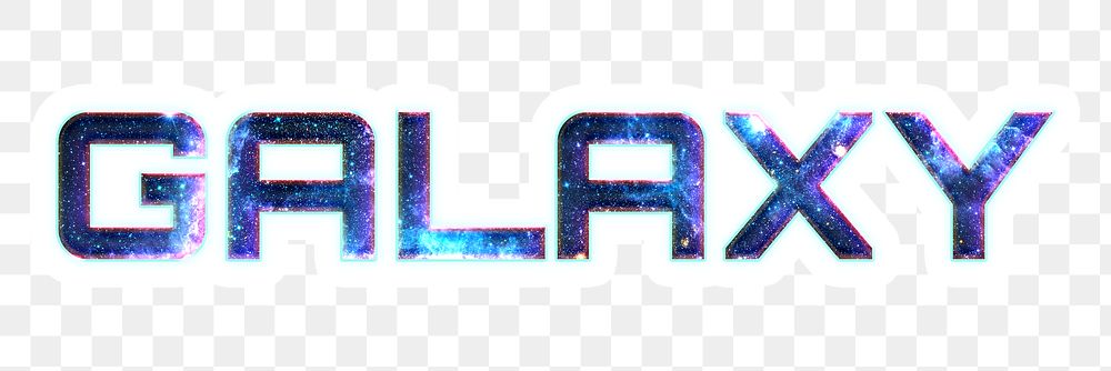 GALAXY png sticker typography word