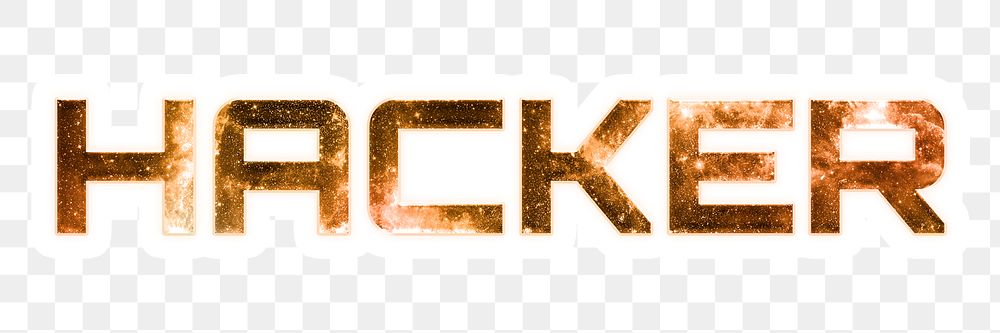 HACKER png sticker typography word