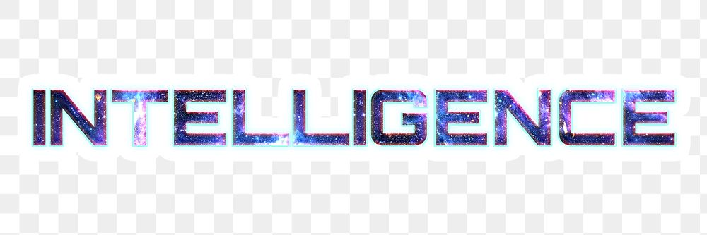 INTELLIGENCE png sticker typography word