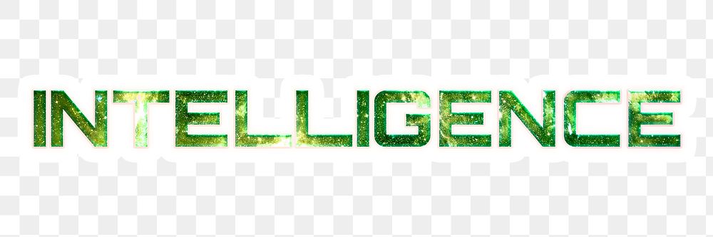 INTELLIGENCE png sticker typography word