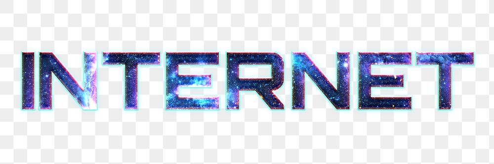 INTERNET word png blue typography text
