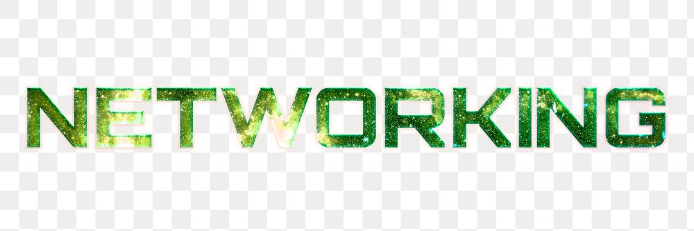 NETWORKING text png green typography word