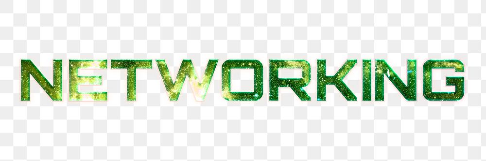 NETWORKING word png green typography text
