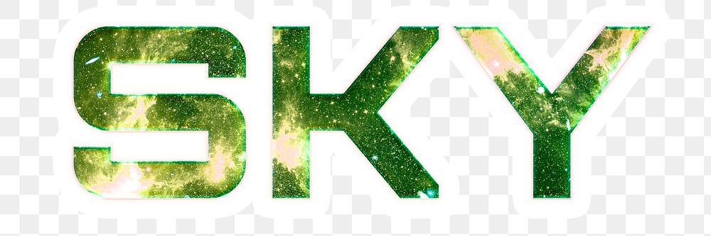 SKY sticker png typography word