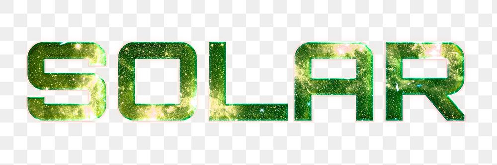 SOLAR text png typography galaxy effect word
