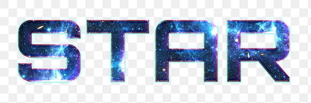 STAR text png blue typography word