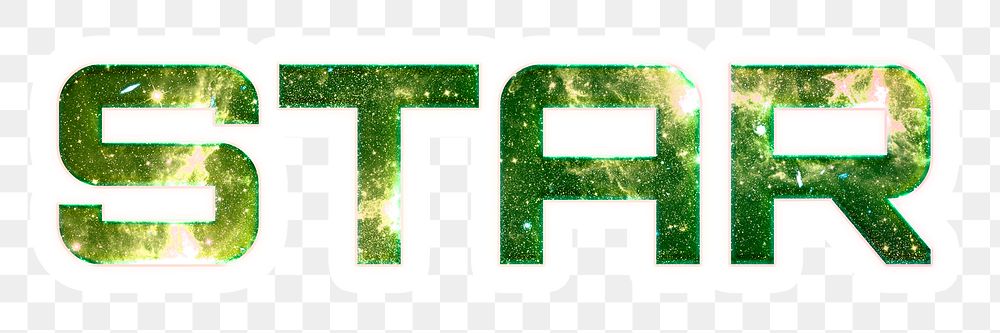STAR sticker png typography word