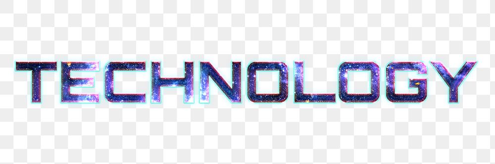 TECHNOLOGY text png blue typography word
