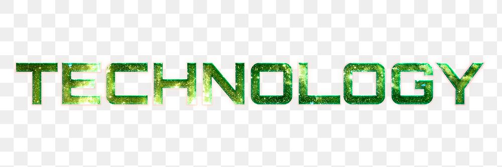 TECHNOLOGY text png green typography word