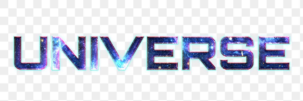 UNIVERSE word png blue typography text